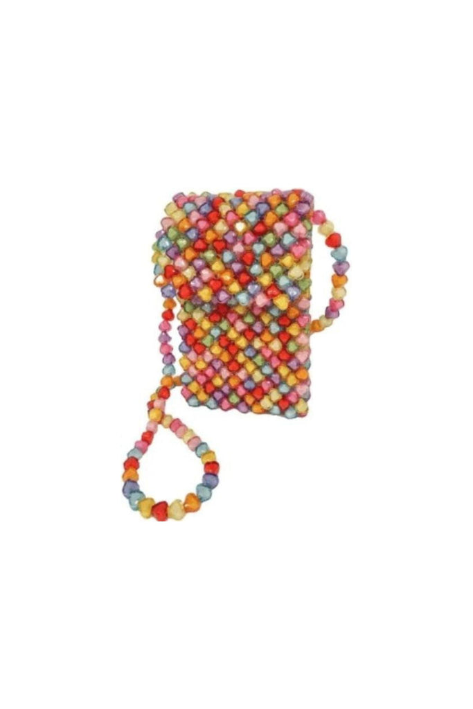 Rainbow Beaded Heart Bag