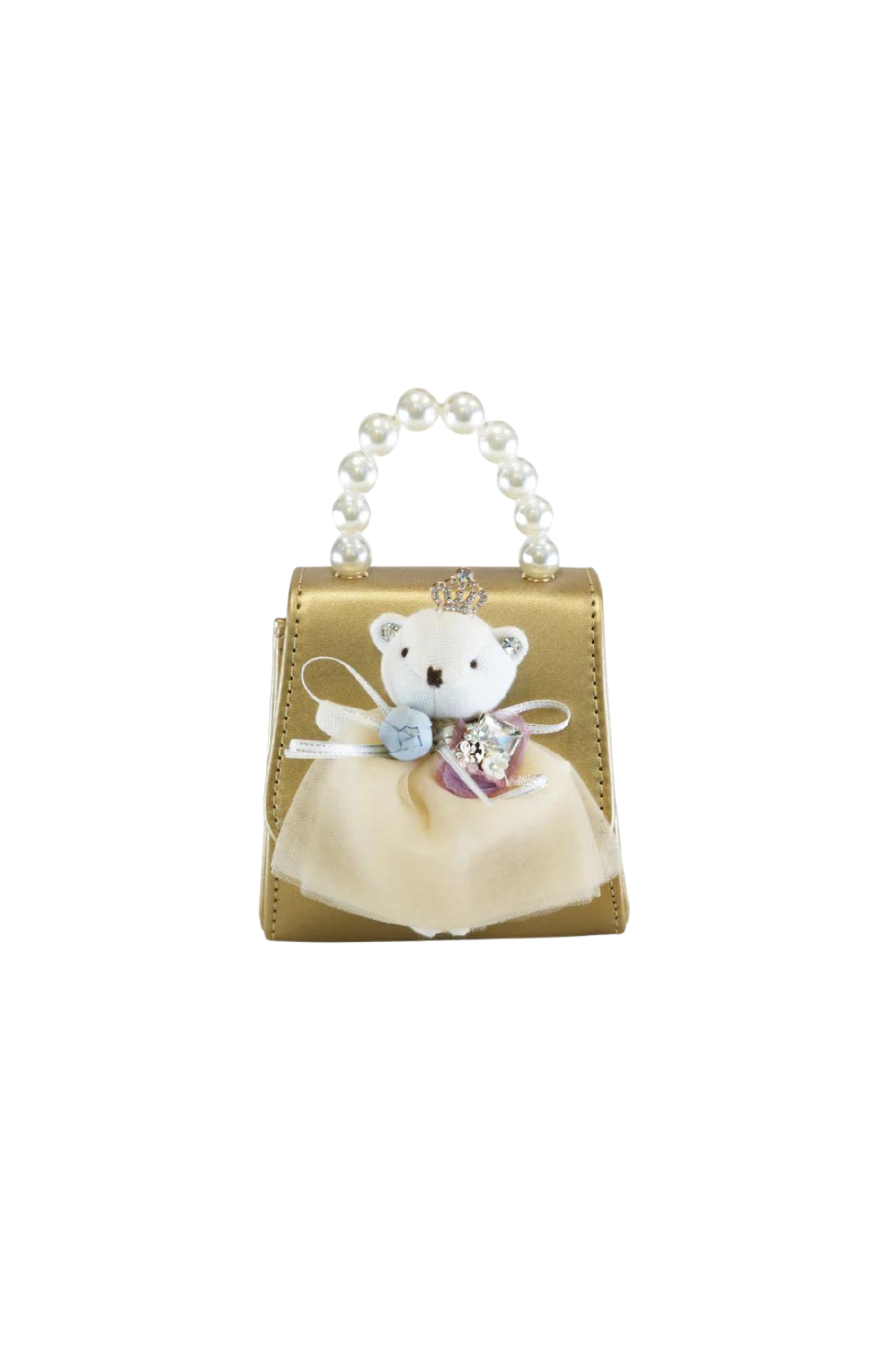 Doe A Dear - Princess Bear Gold Purse For Girls Kids Holiday