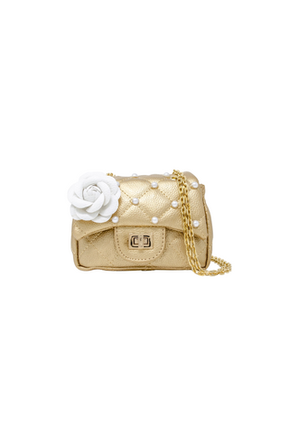 Classic Quilted Pearl Handbag - Gold