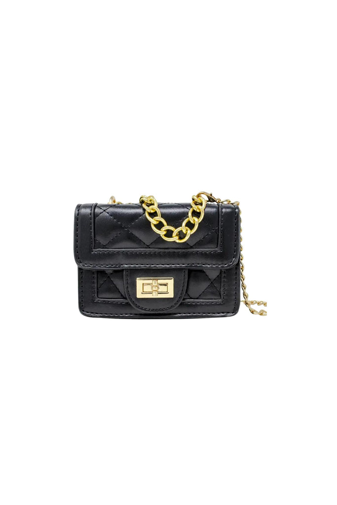 Tiny Classic Quilted Mini Purse - Black