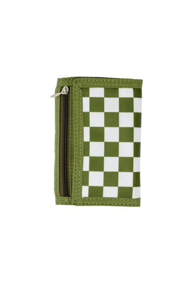 Green Checkered Wallet