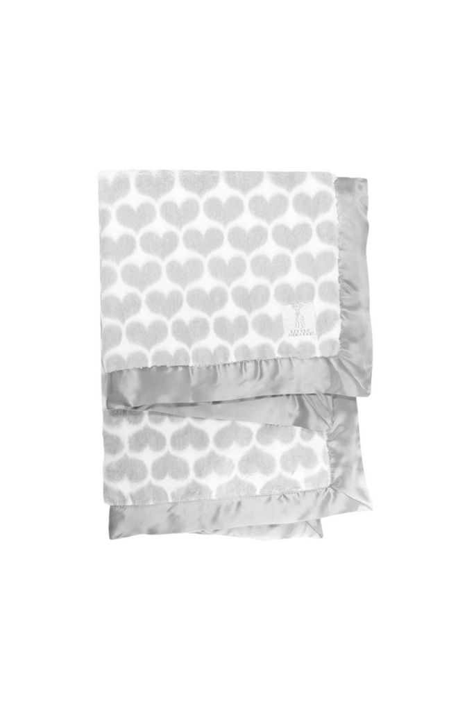 Luxe Heart Blanket - Silver