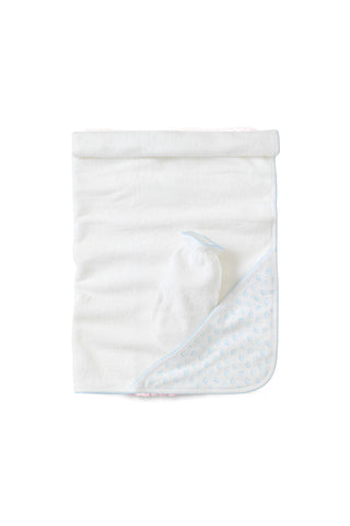 Kissy Kissy - Ele-Fun Light Blue Mitt Towel