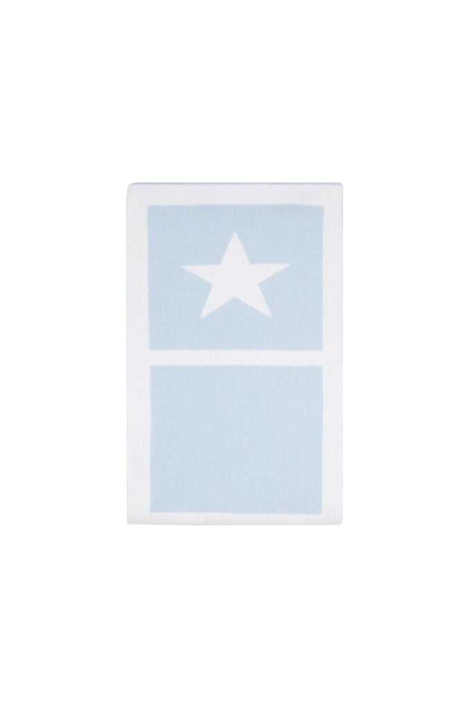 Star Knit Blanket - Light Blue