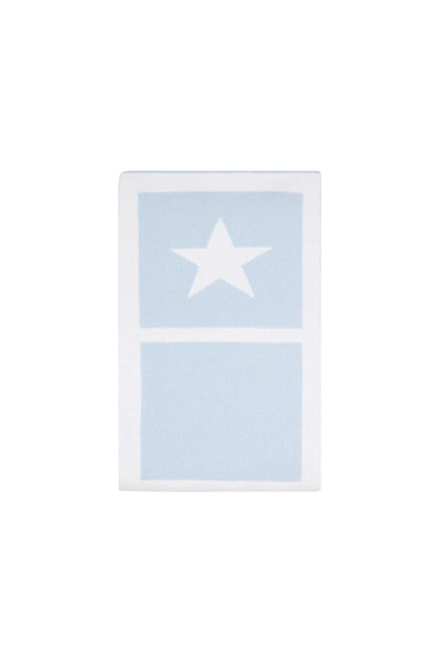 Star Knit Blanket - Light Blue