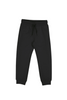 Basic Cuffed Fleece Pants - Black