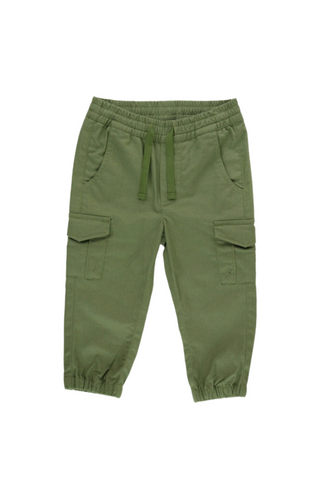 Ruffle Butts - Dusty Olive Slim Cargo Joggers