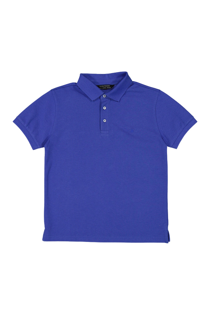 Basic Short Sleeve Blue Polo