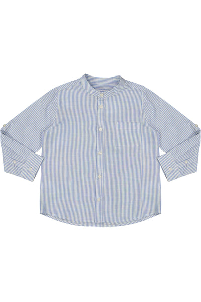 Long Sleeve Blue Mao Shirt