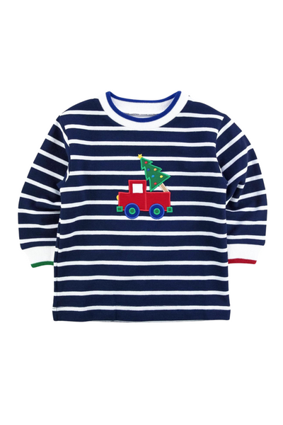 Florence Eiseman - Truck & Tree Stripe Knit Shirt