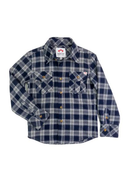 Appaman - Navy Plaid Flannel Shirt