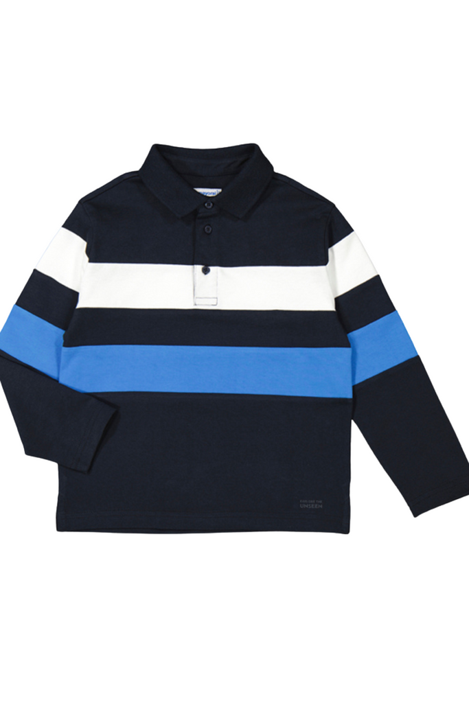 Blue Long Sleeve Polo