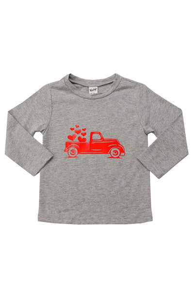 Gray Love Truck Long Sleeve T-Shirt