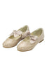 Amelia Bow Flat - Patent Beige