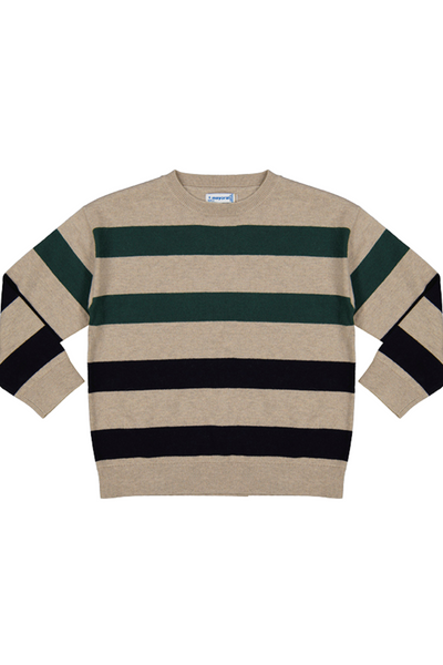 Green Navy Stripes Sweater