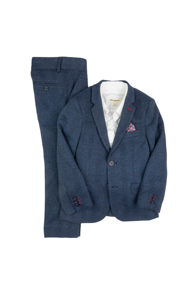 Appaman - 2 Piece Stretchy Mod Suit - Indigo Wales Check