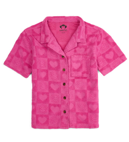 Girls Resort Shirt Fuchsia