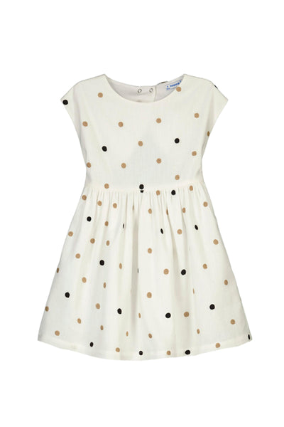 Embroidered Polka Dots Dress