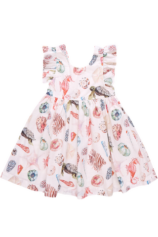 Pink Chicken - Watercolor Shells Liv Dress