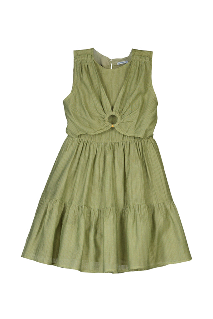 Moss Green Sleeveless Dress