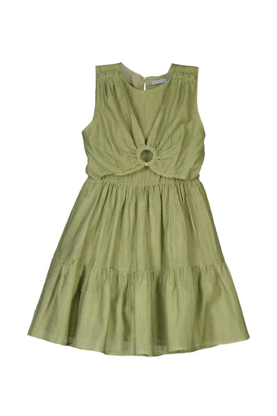 Moss Green Sleeveless Dress