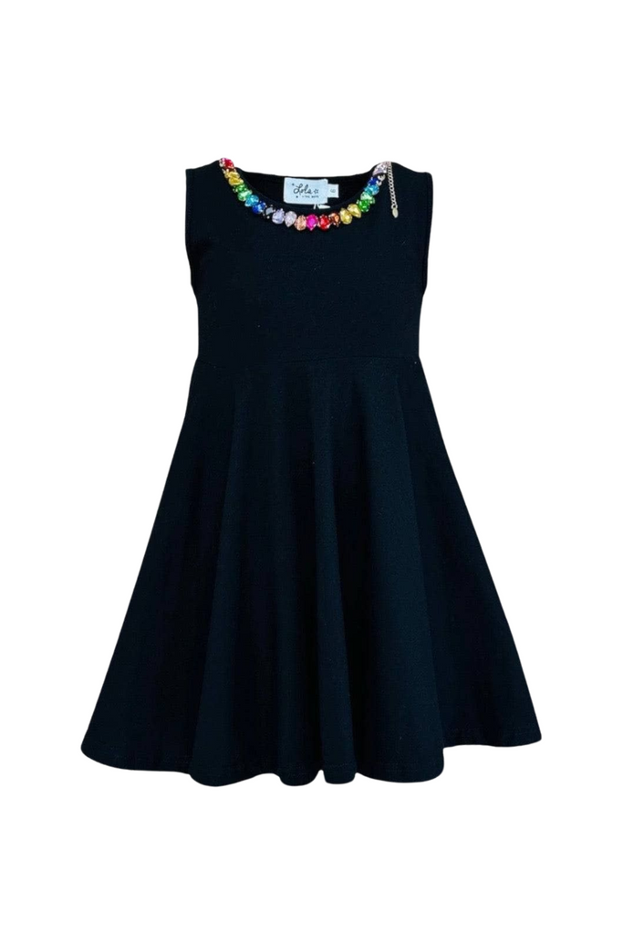 Lola And The Boys  - Black Rainbow Gems Tank Dress