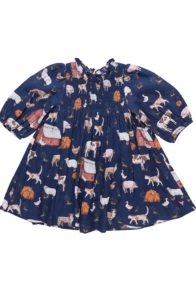 Pink Chicken - On The Farm Stevie Puff Sleeves Dress