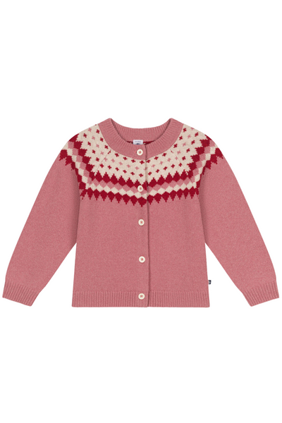 Petit Bateau - Multi Pink Jacquard Cardigan