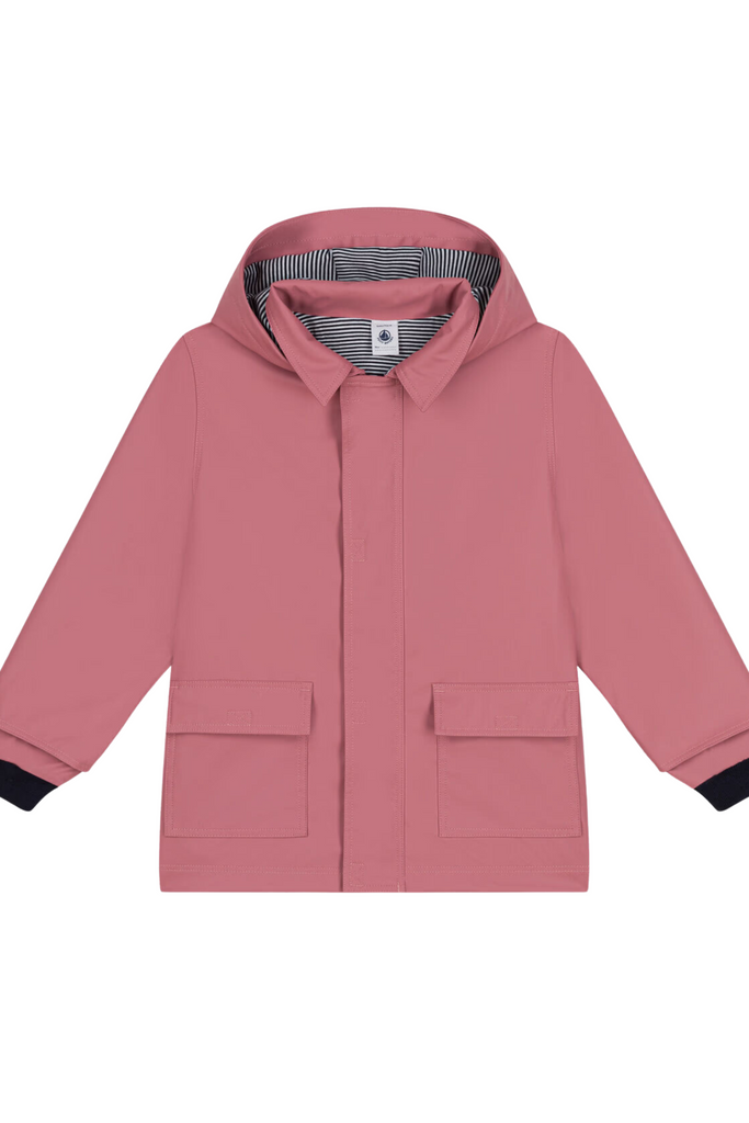 Petit Bateau - Pink Hooded Rain Jacket