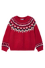 Cherry Red Jacquard Sweater