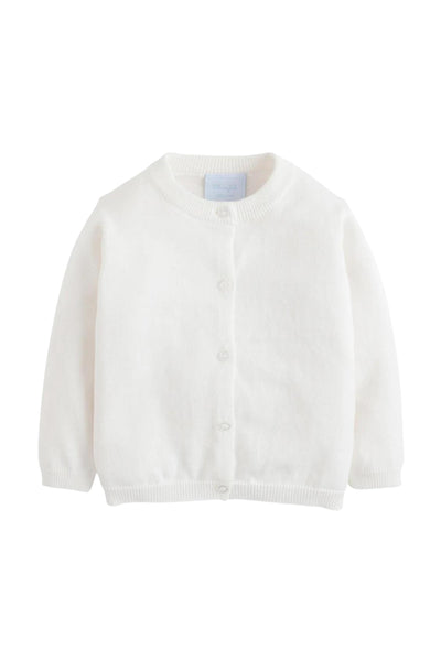 Little English - White Essential Cardigan