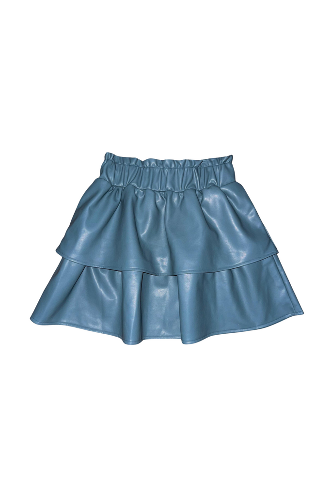 Brown Bowen - Slate Blue Leather Seabrook Skirt