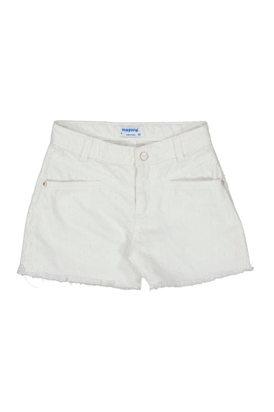 White Twill Shorts