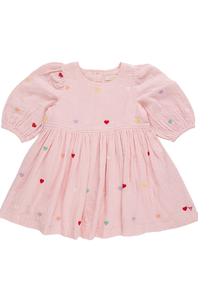 Pink Chicken - Candy Heart Embroidery Brooke Dress