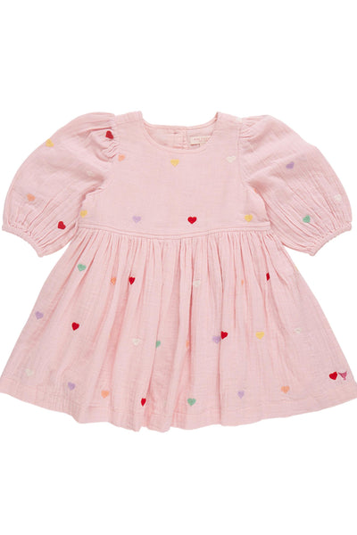 Pink Chicken - Candy Heart Embroidery Brooke Dress