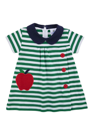 Apple Stripe Knit Yoke Dress