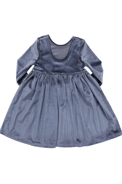 Pink Chicken - Grey Velour Steph Dress