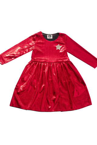 Petite Hailey - Red Star Disco Dress