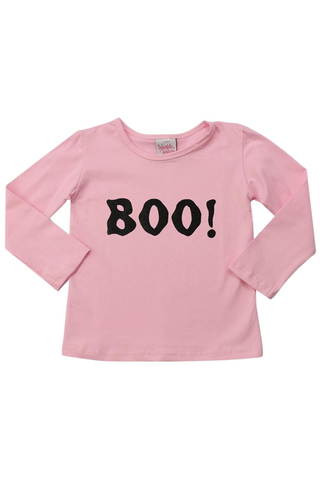 "Boo" Pink Long Sleeve Shirt