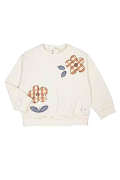 Floral Sweatshirt Bone Toffe