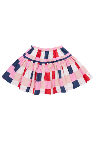 Pink Chicken - Navy Red Check Maribelle Skirt