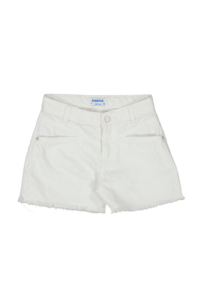 White Twill Shorts