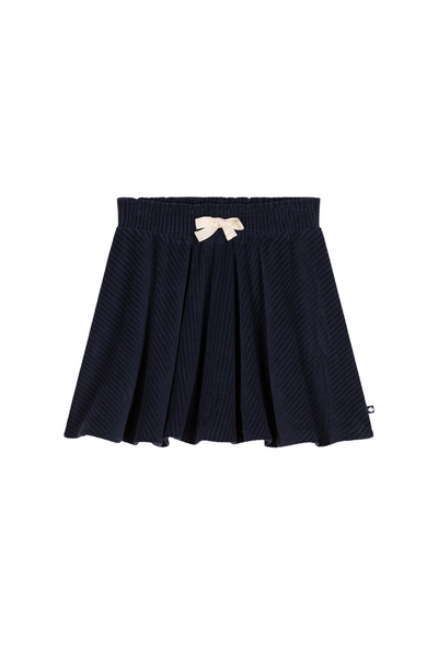 Petit Bateau - Navy Velour Skirt