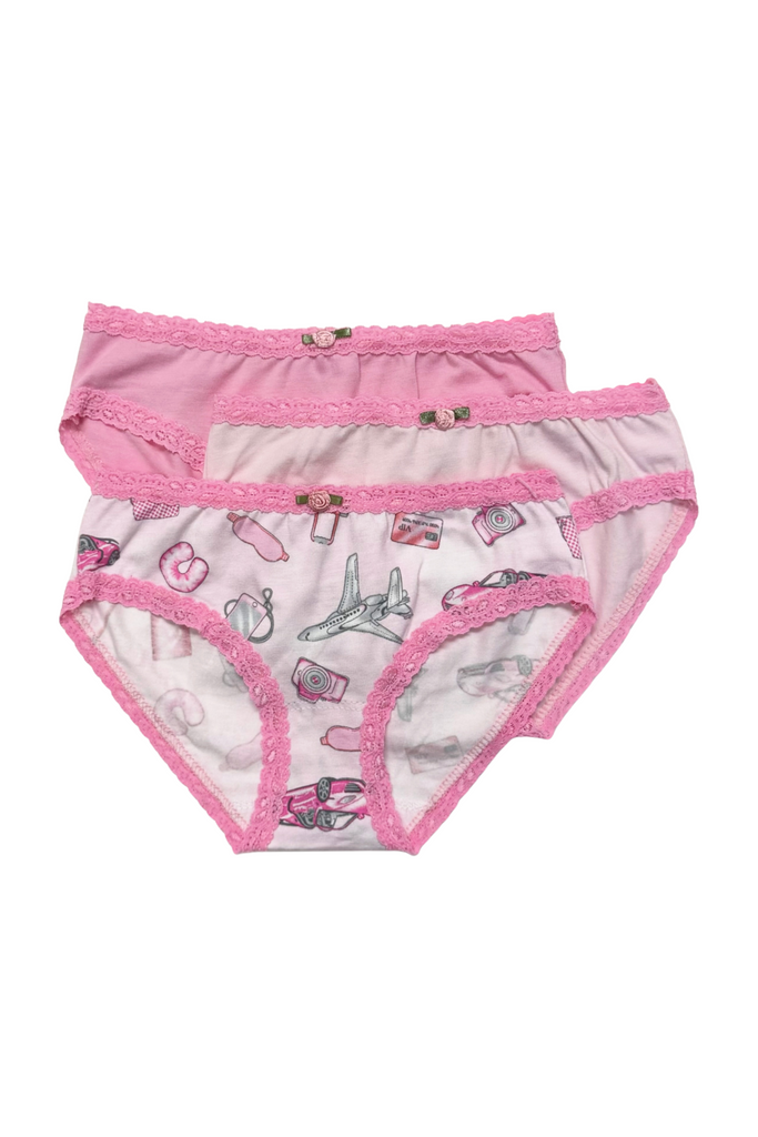 Esme - Pink Jet Set 3 Panty Pack