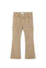 Beige Flared Cargo Pants