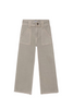 Beigh Flared Twill Pants