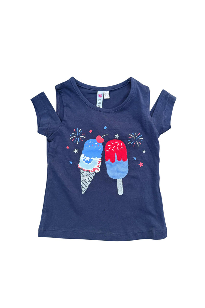 Off Shoulder Ice Cream Top