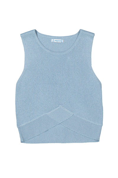 Light Blue Ribbed Tank Top