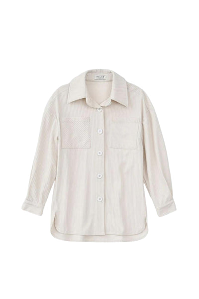 Molly Bracken - Offwhite Velvet Overshirt