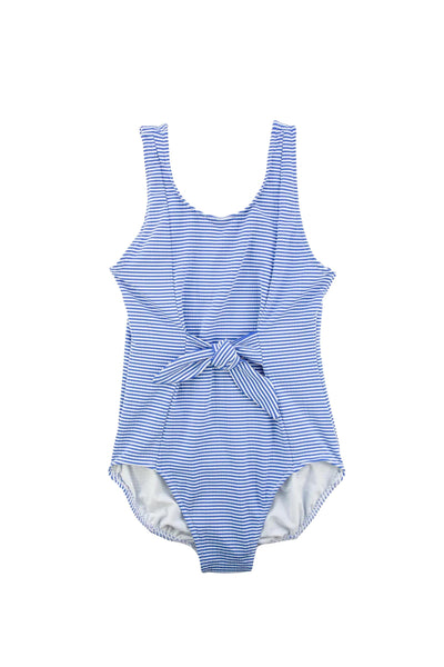 Ruffles Seersucker Tank Swimsuit